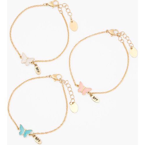 Bracelets chaînes papillon couleur - Lot de 3 - Claire's - Modalova
