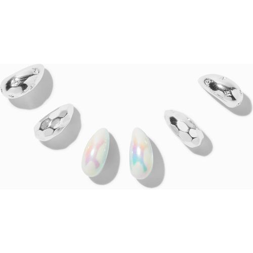 Boucles d'oreilles superposables haricots AB iridescents couleur - Lot de 3 - Claire's - Modalova