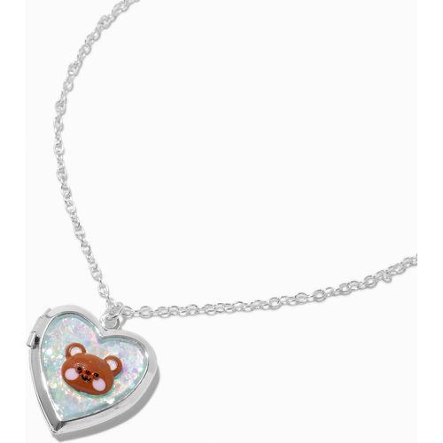 Collier à pendentif à médaillon cœur et ours - Claire's - Modalova