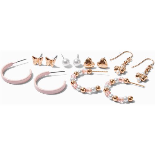 Boucles d’oreilles empilables et couleur dorée - Lot de 6 - Claire's - Modalova