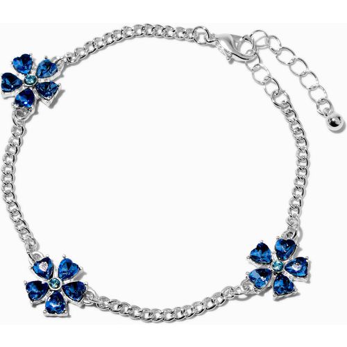 Bracelet de chaîne fleur strass saphir - Claire's - Modalova