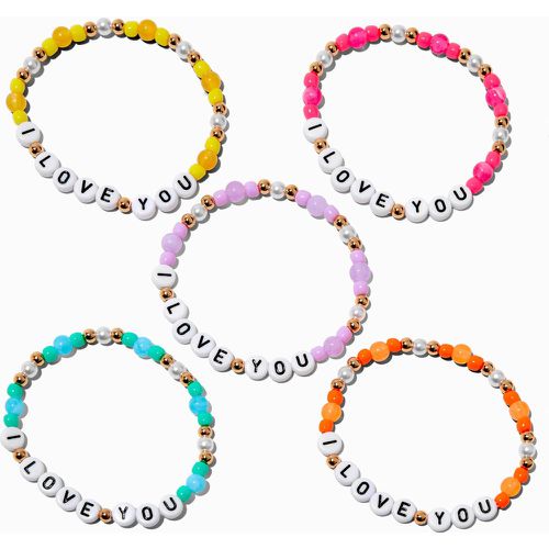 Best Friends ''I Love You'' Beaded Stretch Bracelets - 5 Pack - Claire's - Modalova