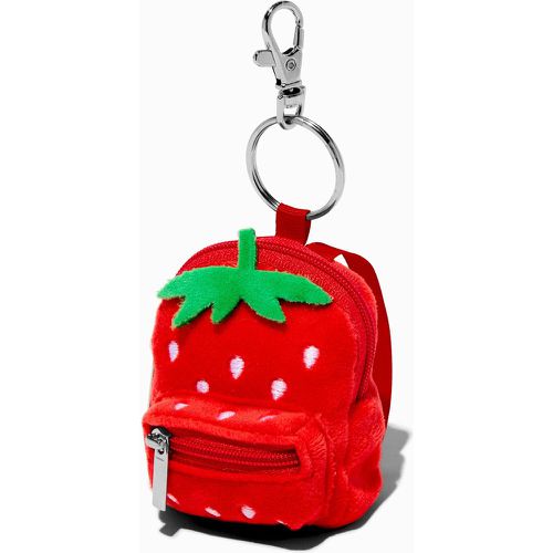 Porte-clés mini sac à dos fraises - Claire's - Modalova