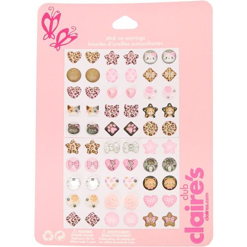 Boucles d'oreilles autocollantes imprimé guépard Club - Lot de 30 - Claire's - Modalova