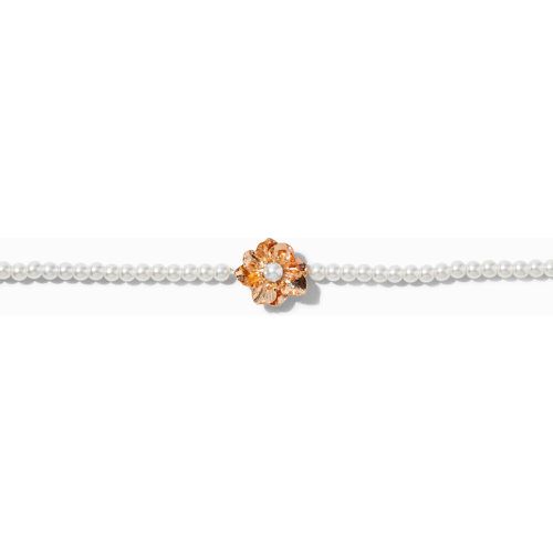 Ras-de-cou perle d'imitation floral couleur - Claire's - Modalova