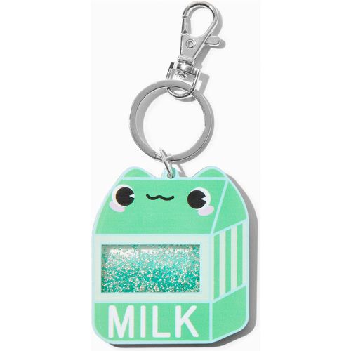 Porte-clés à paillettes rempli d’eau carton milkshake grenouille - Claire's - Modalova
