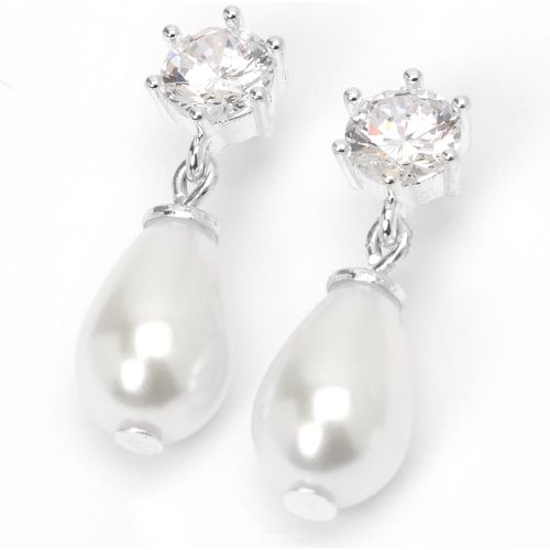Pendantes en gouttes perles d'imitation et strass 1,5 cm couleur - Claire's - Modalova