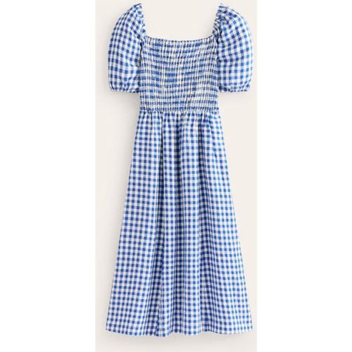 Robe midi Sky en lin à smocks - Boden - Modalova