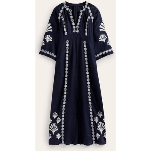 Robe Una brodée en lin - Boden - Modalova