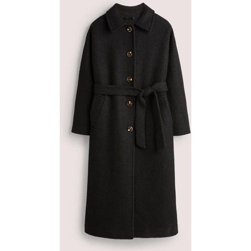 Manteau long à ceinture en laine texturée - Boden - Modalova