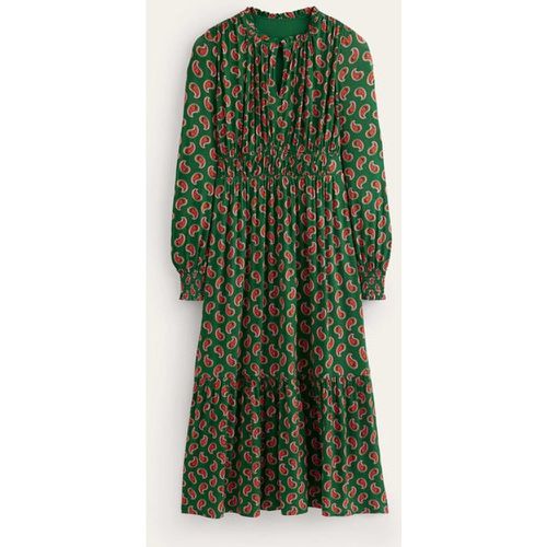 Robe midi froncée style 40s en jersey - Boden - Modalova