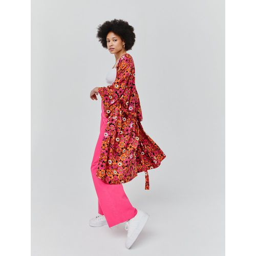 Kimono long imprimé Femme Rose - BZB - Modalova