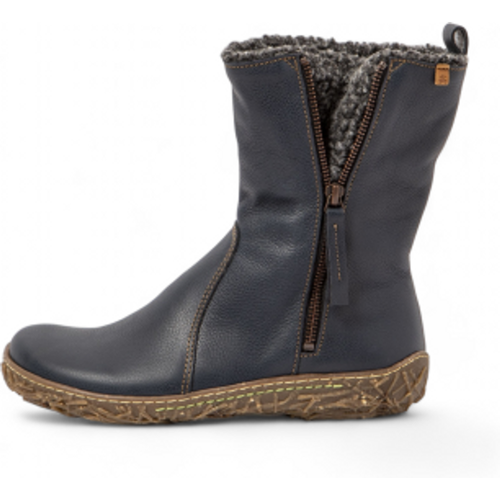 NF005_0B0 Bottines en cuir N5454 (41), Plat, Fermeture éclair, Casuel, Marine - El Naturalista - Modalova