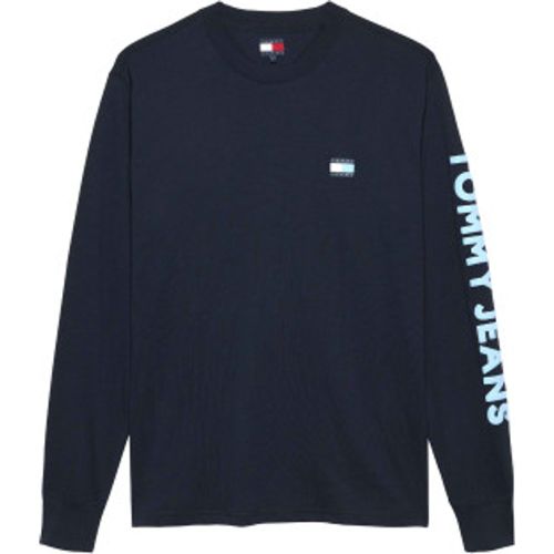 DM0DM21591 T-shirt Pop (M), Casuel, Coton, Manche longue, Marine - Tommy Jeans - Modalova