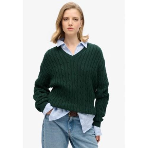 W6110588A Pull surdimensionné à torsades (S/M), Casuel, Coton - Superdry - Modalova
