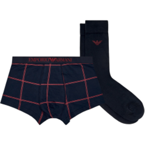 EM000620_AF15003 Coffret cadeau comprenant un boxer et des chaussettes Holidays (L), Homewear, Coton - Emporio Armani - Modalova