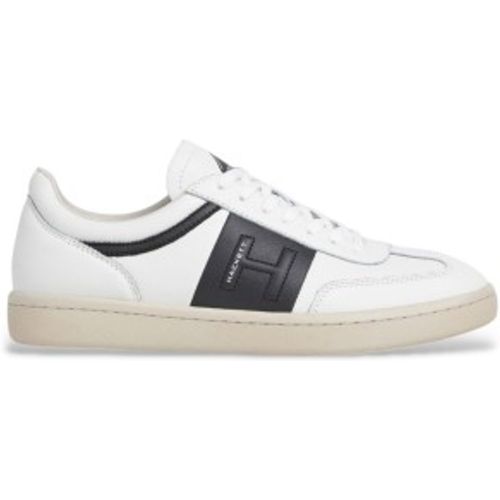 HMS200048 Bond Just Leather Sneakers (41), Cuir, Blanc, Plat, Lacets, Casuel - Hackett London - Modalova