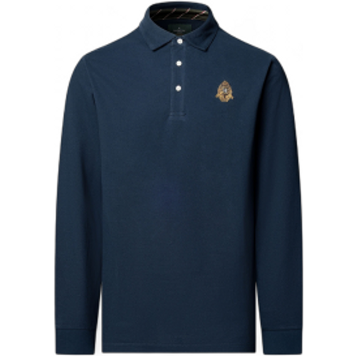 HM5500043 Polo manches longues Crest (S), Casuel, Coton, Classique, Manche longue - Hackett London - Modalova