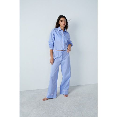 Pantalon de pyjama en coton coupe évasé - Paoly - M - Etam - Modalova