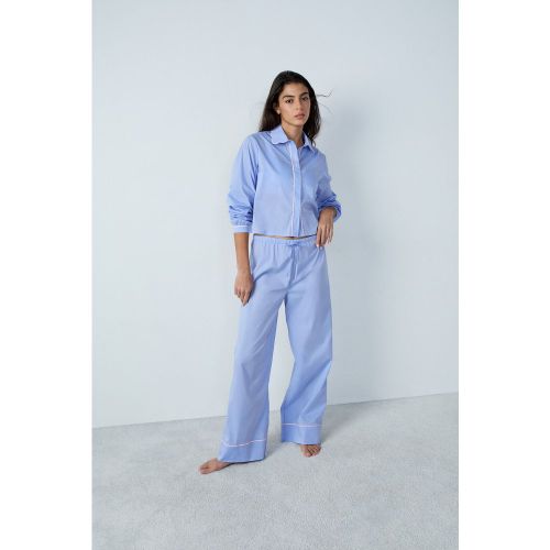 Pantalon de pyjama en coton coupe évasé - Paoly - S - Etam - Modalova