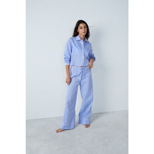 Pantalon de pyjama en coton coupe évasé - Paoly - XS - Etam - Modalova