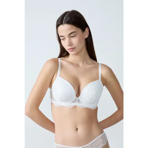 Soutien-gorge n.5 - le coques fines plongeant en dentelle - Coeur - 85D - Etam - Modalova