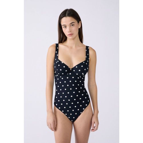 Maillot de bain 1 pièce armaturé à pois - Polky - 90C - Etam - Modalova