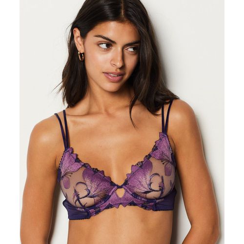 Soutien-gorge corbeille en tulle brodé - Exaltee - 95C - Etam - Modalova