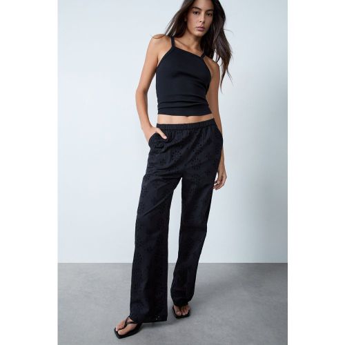 Pantalon coupe droite en broderie anglaise - Carla Brod - 34 - Etam - Modalova