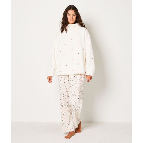 Sweat de pyjama polaire à cœurs - Gille - XS - Etam - Modalova