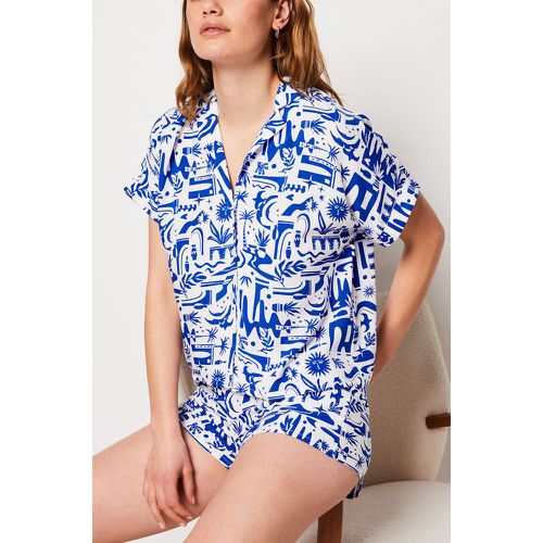 Chemise de pyjama imprimée manches courtes - Gianna - S - - Etam - Modalova