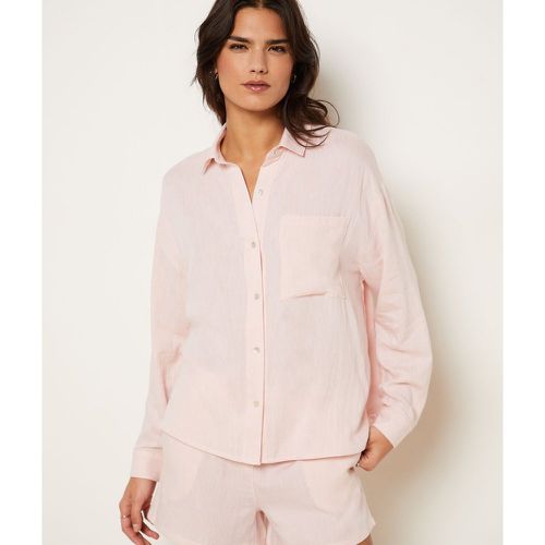 Chemise de pyjama en lin mélangé détail poche - Justine - XL - - Etam - Modalova