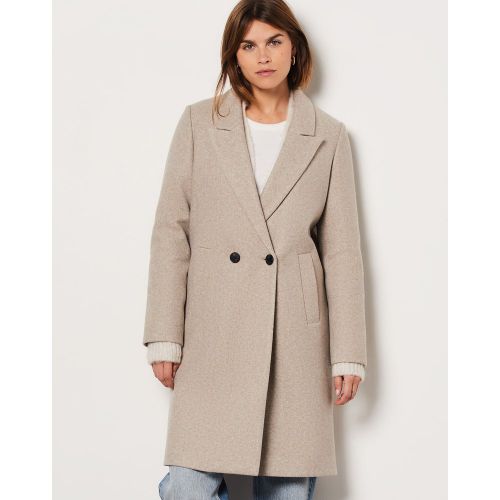 Manteau long boutonné avec laine - Victoire - 34 - Etam - Modalova