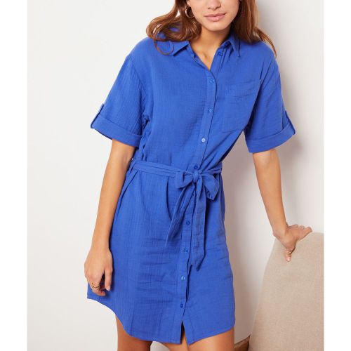 Robe chemise courte boutonnée à nouer - Conno - S - Etam - Modalova