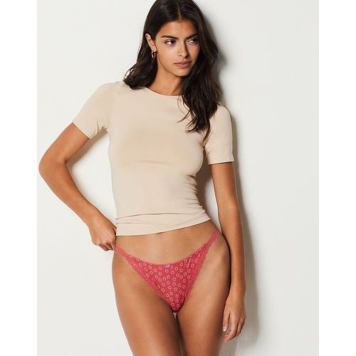 Tanga imprimé détails dentelle - Lena W24 - L - Etam - Modalova