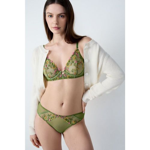 Soutien-gorge corbeille broderie fleurie - Gourmandise - 85B - Etam - Modalova