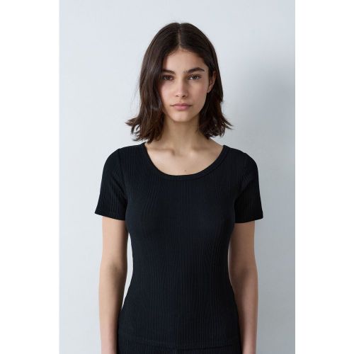 T-shirt manches longues en coton côtelé - Colyn - XS - Etam - Modalova