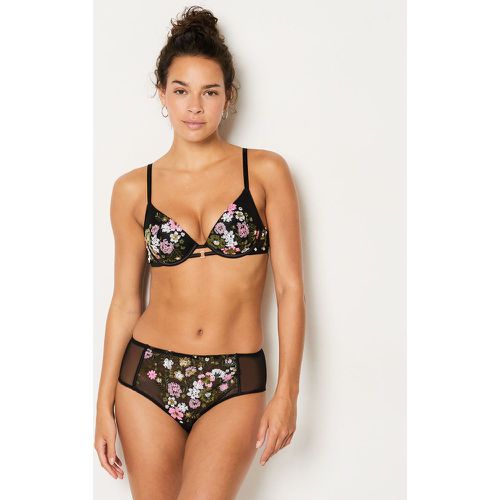 Culotte taille haute brodée - Perle - 38 - Etam - Modalova