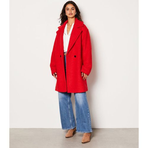 Manteau long effet bouclette avec laine - Maddox - XS - Etam - Modalova