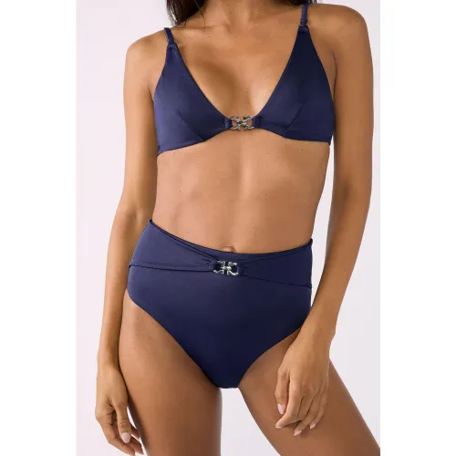 Culotte bikini taille haute bas de maillot détail bijou - Betsy - 36 - Etam - Modalova