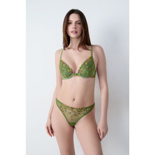 Soutien-gorge n.2 - le push-up plongeant fleurie - Gourmandise - 85A - Etam - Modalova