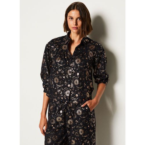 Chemise de pyjama en coton imprimée constellation - Maissa - XS - Etam - Modalova