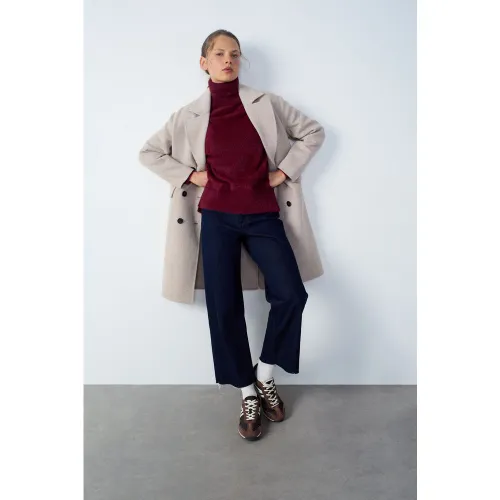 Manteau long avec laine - Octave - M - Etam - Modalova