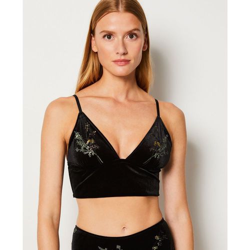 Brassière sans armatures en velours brodé - Magique - XS - Etam - Modalova