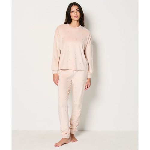 Ensemble 2 pièces de pyjamas en velours imprimé dorée - Mikal - XS - Etam - Modalova