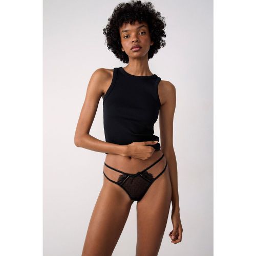 Tanga en tulle et dentelle - Petra - XS - Etam - Modalova
