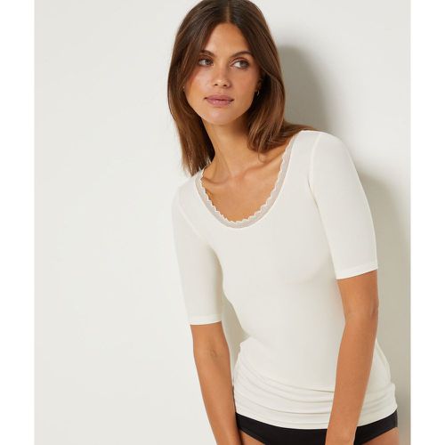 T-shirt manches courtes maille thermique - Warm Me Up Lace - XL - - Etam - Modalova