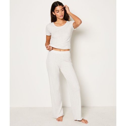 Pantalon de pyjama droit côtelé en coton - Coly - XS - Etam - Modalova