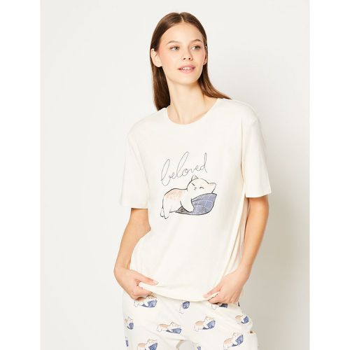 T-shirt de pyjama motifs chats 'beloved' - Lovy - S - Etam - Modalova