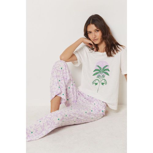 Pantalon de pyjama imprimé fleuri 7/8ème  - Veha - XS - - Etam - Modalova